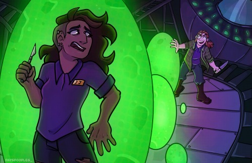 Decided To Redraw My First Mockery Manor Illustration, So Heres Both The New One And The Original! (Plus