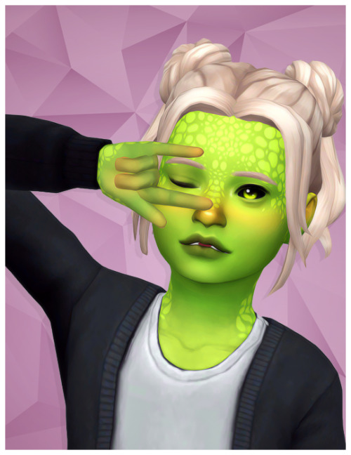 shytownie: @naevys-sims‘s adult to child conversion of @pinkpatchy‘s milky way hair, rec