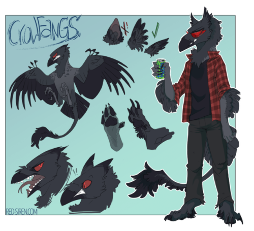 crow-fangs:  I did the thing again, the thing where I completely change my sona……http://toyhou.se/944123.crowfangs
