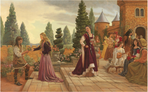 Illustrations of The Twelve Dancing Princesses by Ruth Sanderson (click to enlarge)