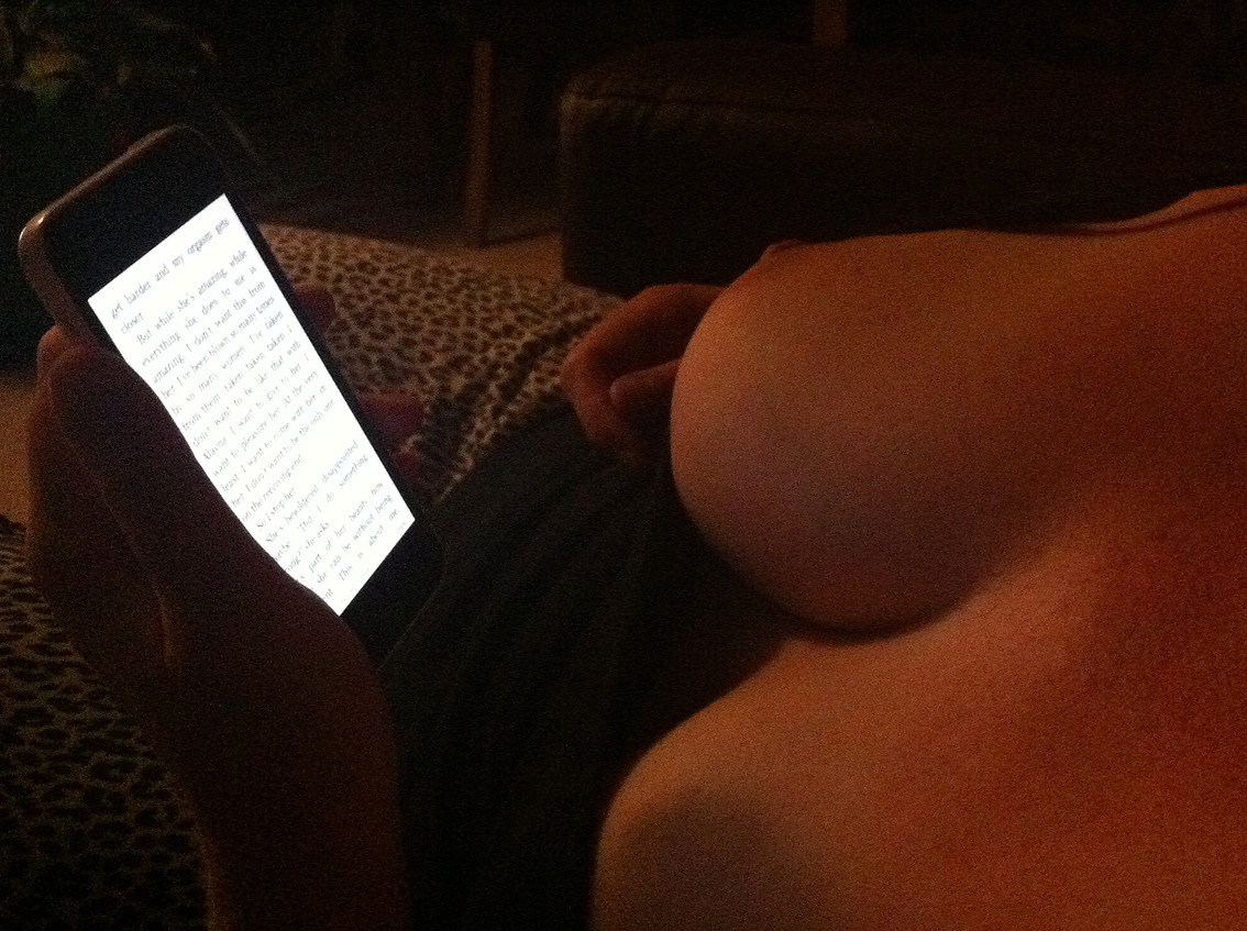 Getting all hot and bothered reading a raunchy book on my kindle app. Apologies for