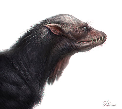 hydraart:  Alright folks, this is my ugliest creature head design ever :D. Glad it doesn’t exi