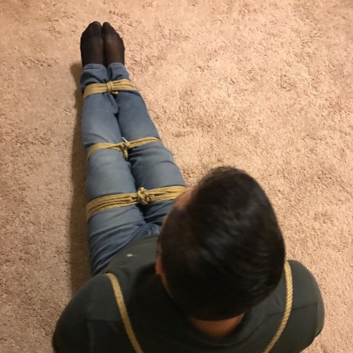 bondageguy91: Came back from the store only to be captured tonight in my black sheer socks. He tied 