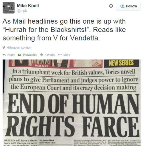 class-struggle-anarchism:  bobsavage:  lottebagpipe:  abolish-me:  bobsavage:  hellotailor:  How’s it going in the UK? Oh, not much, just getting rid of the Human Rights Act, no big deal.  This is also potentially a vote winner which is WEIRD AS FUCK.