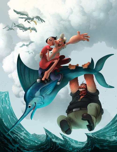 POPEYE (2012) Photoshop Sony Pictures Animation Poster done for Genndy Tartakovsky’s Popeye project,