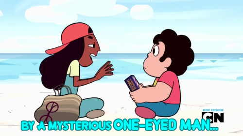 snapbacksteven:  leeshajoy:  snapbacksteven:  IS EYEBALL GONNA KIDNAP GREG?!  Y’know, in the first opening sequence for Steven Universe, Connie is holding a copy of Madeline L’Engle’s A Wrinkle In Time. So what is that novel about, again? Well,