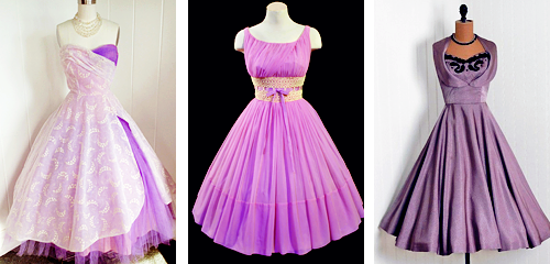 vintagegal:  1950s Prom and Party Dresses: Purple 