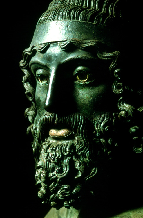 lucienballard:Riace bronzes.The Bronzi di Riace are two famous full-size Greek bronzes of nude beard