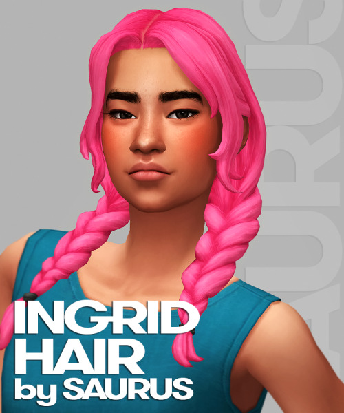 Ingrid Hair by SaurusThe hair y’all suggested names for, and Twitch voted on, than you for your help