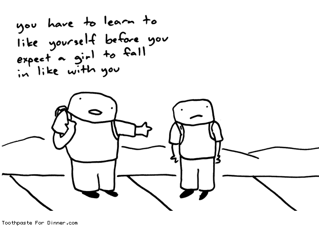 toothpastecomics: Advice about like. From Toothpaste For Dinner.