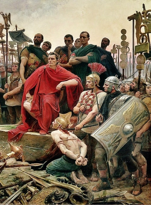last-of-the-romans:Detail of Caesar from Vercingetorix by Lionel-Noel Royer. 