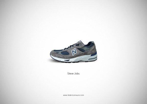 tastefullyoffensive:  Famous Shoes by Federico Mauro [via]Previously: Men Pin-Ups