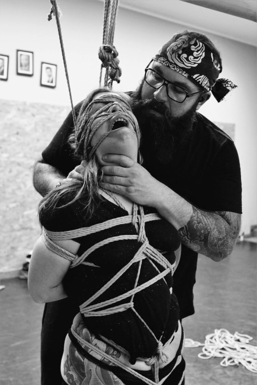 strictly-nawa-kitsune:  Some snapshots of working sessions during Kinbaku Luxuria Masterclass in Prague with @strictly-dirtyvonp and me @strictly-nawa-kitsune