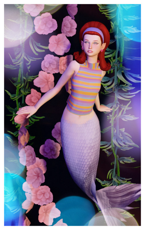 incandescentsims:‍♀️31 Days of Merfolk - MerMay 202210. Swinging 60s ⊱ ────── {.⋅ ♫ ⋅.