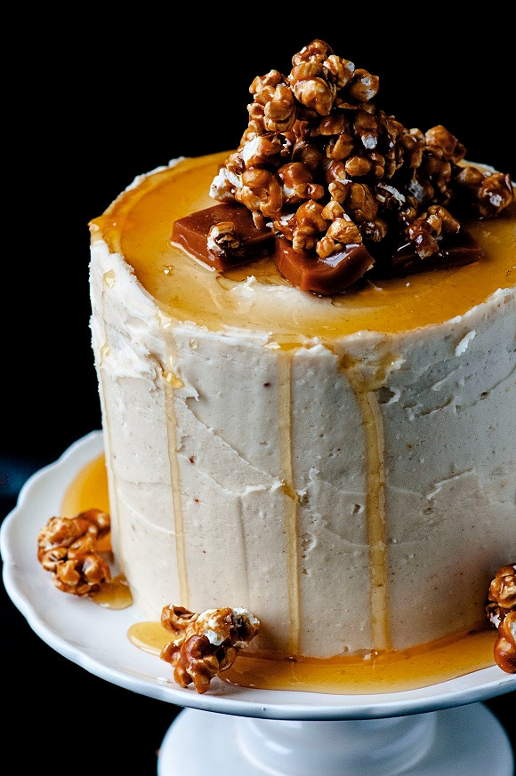 verticalfood:  Caramel Corn Caramel Layer Cake