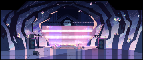 A selection of Backgrounds from the Steven Universe episode: We Need To TalkArt Direction: Jasmin LaiDesign: Steven Sugar and Emily WalusPaint: Amanda Winterstein and Ricky Cometa