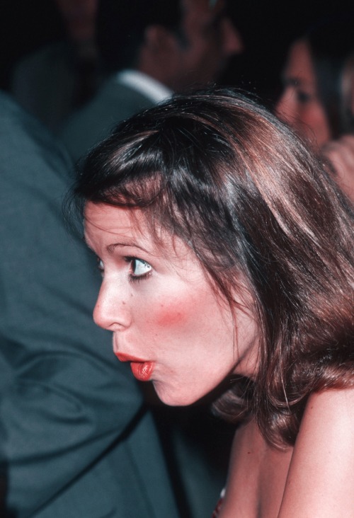 Carrie Fisher at the Giorgio Armani Fashion Show on September 19th, 1980