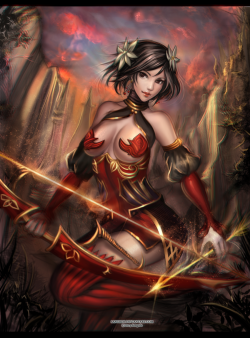 fantasy-scifi:  :: Oriental Archer Lady :: by Sangrde