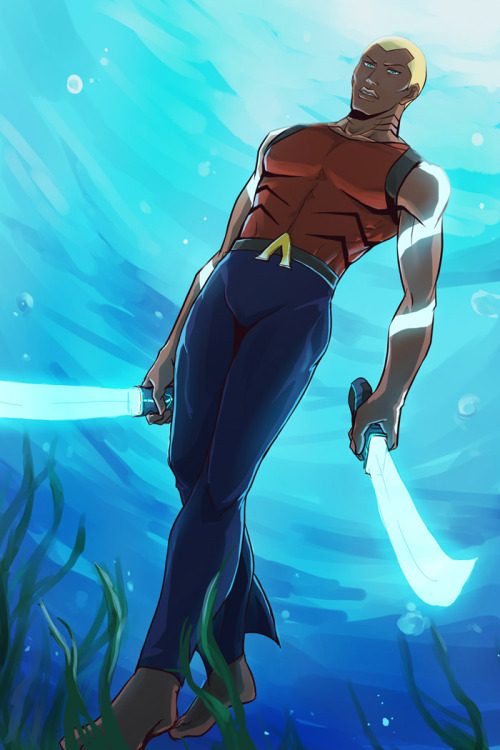 riyancyy777:  Aqualad  Yeah I finally draw a single Aqualad color picture!!!!