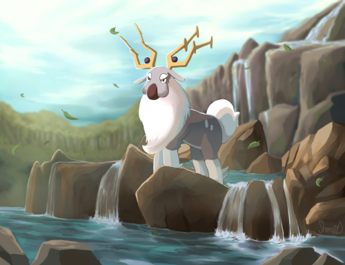 shemii-draws:wyrdeer is majestic