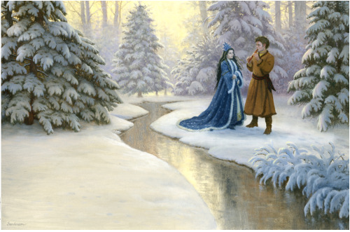 Illustrations by Ruth Sanderson for The Snow Princess (click to enlarge)