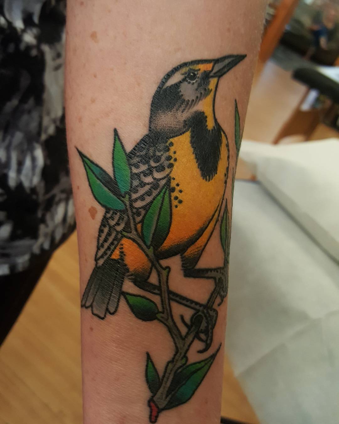 Phantom 8 Tattoo  meadowlark tattoo by JD at phantom8 phantom8tattoo  coloradotattooartist  Facebook