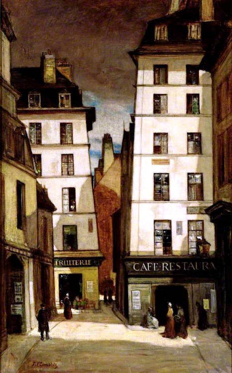 the-paintrist: huariqueje:  Old Paris   -   David Young Cameron ,  n/d Scottish, 1865–1945 Oil on canvas,     88.9 x 52.1 cm     Sir David Young Cameron RA (28 June 1865 – 16 September 1945) was a Scottish painter and etcher. 