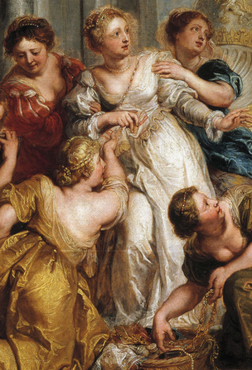 jaded-mandarin:Peter Paul Rubens. Detail from Achilles discovered by Ulysses among the daughters of 