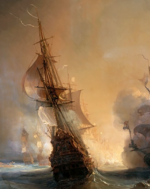 lemarechaldefer-deactivated2015:  Bataille de Lagos, 27 juin 1693by Théodore Gudin, 1880, detail.