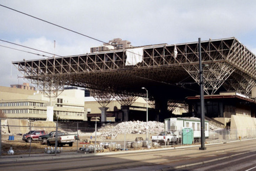 Currigan Hall, Denver, by James Ream &amp; William Muchow (1969) being demolished