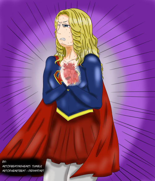 artofbeatingheart: Supergirl’s heart was infected by a mysterious parasite that makes her heart beat