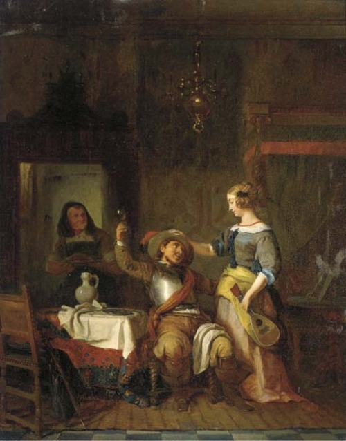 Ignatius Josephus Van RegemorterThe drunken suitor, 1835