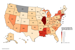 dontbeanassbutt:  deadfoxforcutie:  mapsontheweb: Percent of population who describes their state as the “Worst possible state to live in”. illinois does that to you   montana is void of life: confirmed 