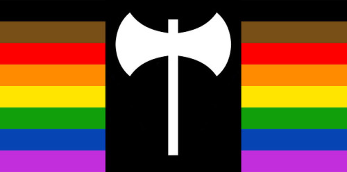 dreambutch:  Reclaimed Labrys Lesbian Flag ConceptsThe pink-red gradient lesbian flag originated as 