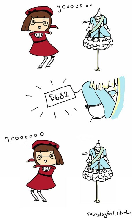 inimicaldolly:everydayfrills:i saw this post and had to illustrate it the dress in question is btssb