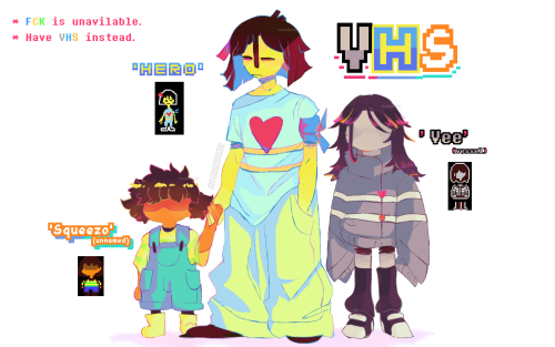 Can The Trio Of Vessel, Hero, And Squeezo (unused) Be Named VHS?like A Mirror Trio To Frisk, Chara And