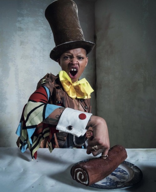 thepowerofblackwomen: This all-Black Alice-in-Wonderland themed 2018 Pirelli calendar though. Lupita