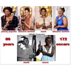 alwaysbewoke:  odinsblog:  amandaseales:  For everyone lying to themselves. #oscarssowhite  Today I heard someone say that what’s even worse is that in the long run, it doesn’t really “pay off” for the tiny list of black Oscar winners. Jennifer