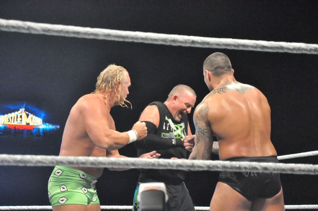 rwfan11:Billy Gunn, Road Dogg, and Orton …I don’t know why they are doing paper-rock-scissors