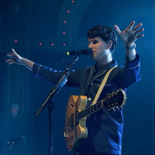 teamvampireweekend:Ezra Koenig at the Crystal Ballroom in Portland for 94.7FM’s December to Remember