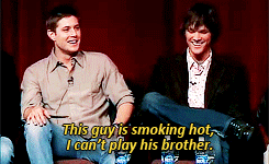 dickiebirdie37: J2 + Jensen making Jared laugh uwu