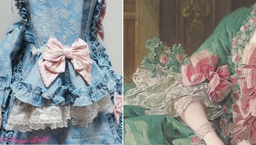 quini-maze:  Comparison between “Pompadour Onepiece” by Angelic Pretty and the
