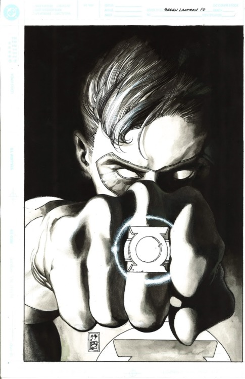 ungoliantschilde:  Green Lantern, Vol. 4 # 10, by Simone Bianchi, with colors by Moose Baumann. the second printing of this issue was a decolorized (except for the ring) variant.