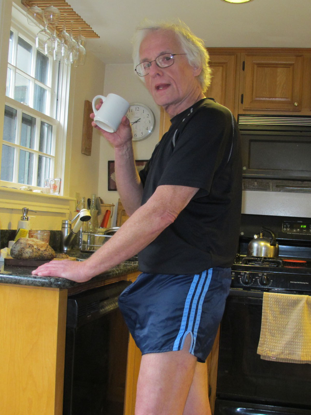 156.Â  Enjoying some coffee.