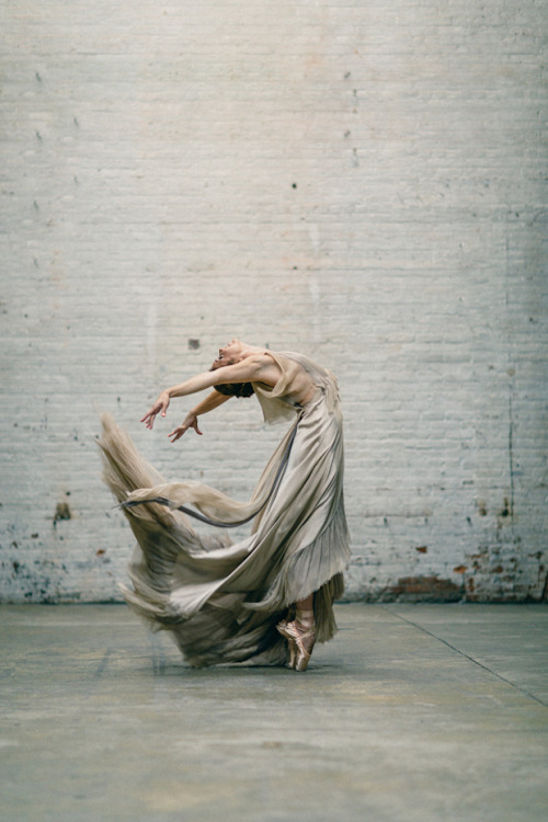 A ballerina and her wedding gown