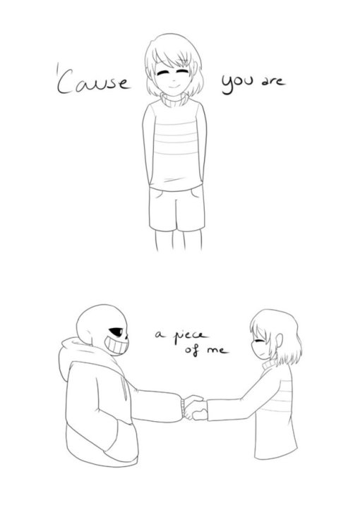 Look who’s late again ;D *yea I’m sorry .. >.>  @fransweek day 4 : Lyrics Frisk is sans’s Clar