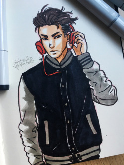 ainitsuite-agape:ainitsuite-agape: Beks. &lt;3 YOI copic portraits  [Leo] [Jean Jacques]  HAPPY BIRTHDAY OTABEK!!