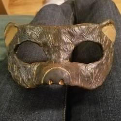 Super psyched about finishing a bear mask