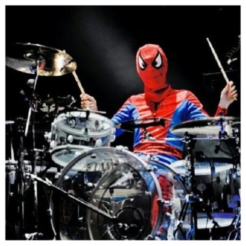 Classic #Muse humor! #dom #spiderman #spiderdom #domhe #ilovemuse #funny #epicdrummer :D