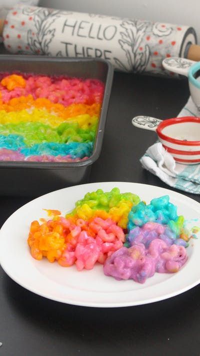 rainbowcolorfulbrightful - Rainbow Pastathat elbow pasta looks...